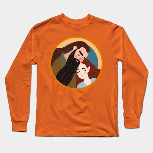 Long Haired Lovers Long Sleeve T-Shirt by by_Akku